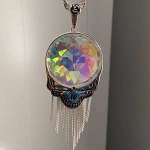 Rose & bolt necklace